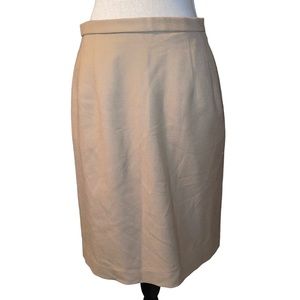 Vintage Pendleton 100% Virgin Wool Skirt Lined Women’s Size 10 Petite Tan Pocket
